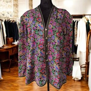 Adrianna Papell Multicolor Floral Blazer
